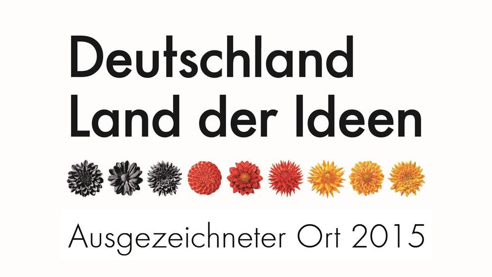 Logo: Deutschland - Land der Ideen - Gewinner - Ausgezeichneter Ort 2015 - Bundessieger Kategorie Kultur